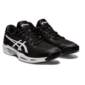 ASICS SOLUTION SPEED FF 2 Black and White Athletic Shoes size 10